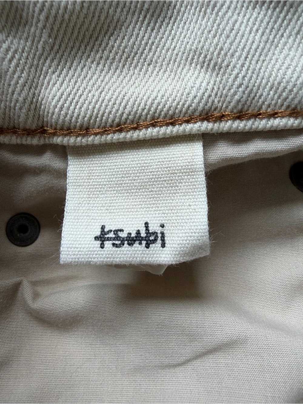 Ksubi Maxx Short Ivory Men’s Size 34 Wide Leg Denim Shorts